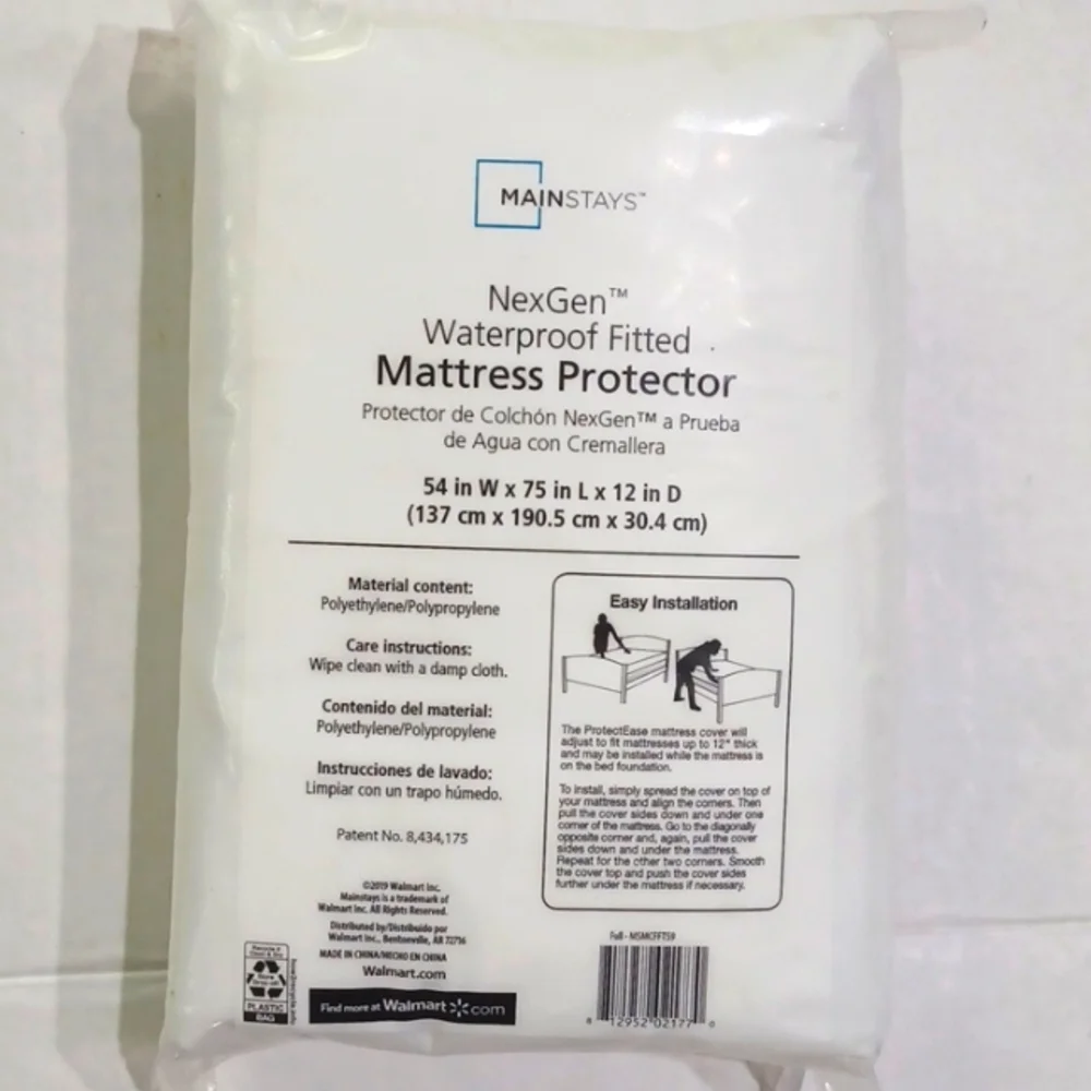 Mainstays Waterproof Fitted Mattress Protector Size Full